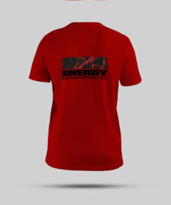 Red T-Shirt Back with Energy text